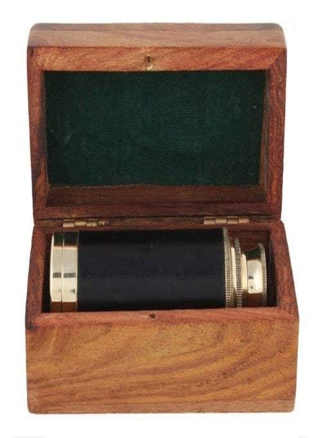 MHE Meenakshi Handicrafts Emporium- 6 inch Telescope with sheesham Wooden Box. Excellent Gifting Item - Image 1